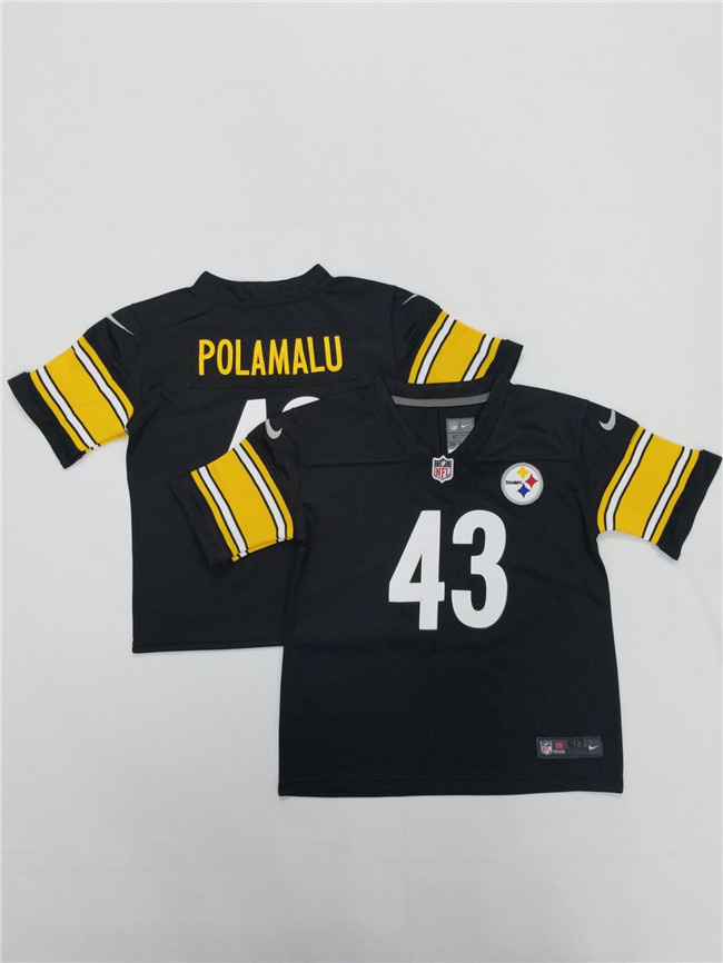 Toddlers Pittsburgh Steelers #43 Troy Polamalu Black Vapor Untouchable Limited Stitched NFL Jersey Toddlers Pittsburgh Steelers #43 Troy Polamalu Black Vapor Untouchable Limited Stitched NFL Jersey